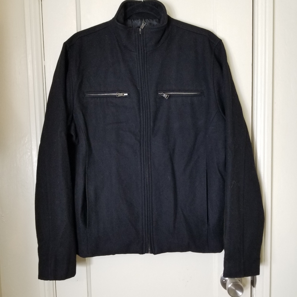 EXPRESS wool blend black lined coat jacket